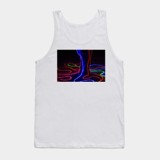 Tree Covered in Lights Abstract Number Three Tank Top